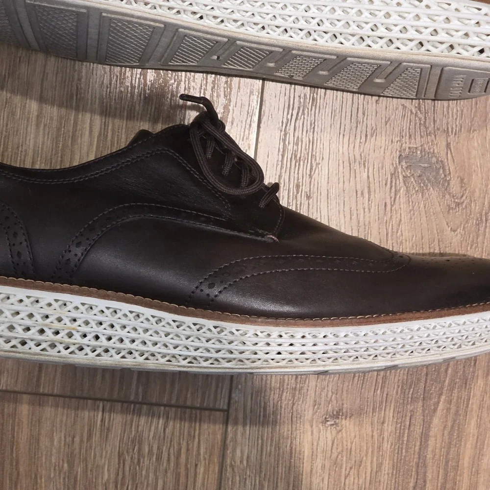 Cole Haan OriginalGrand Wingtip Oxford Dark Brown Leather‎ Sz 13 Mens Shoes